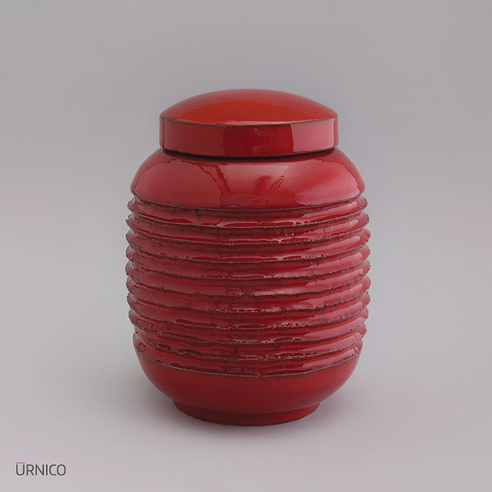 Ceramic Urn Breva 2l Red