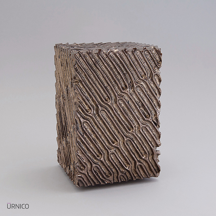Ceramic Urn Brick Fielder 3l Gold Pepper