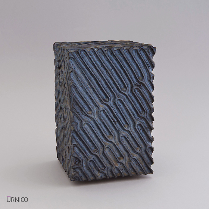 Ceramic Urn Brick Fielder 3l Rusty Anthracite