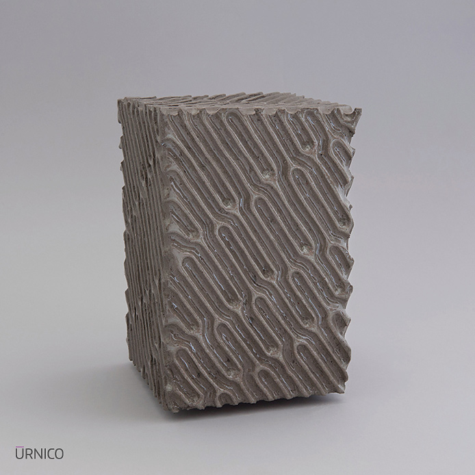 Ceramic Urn Brick Fielder 3l Transparent Craquelle